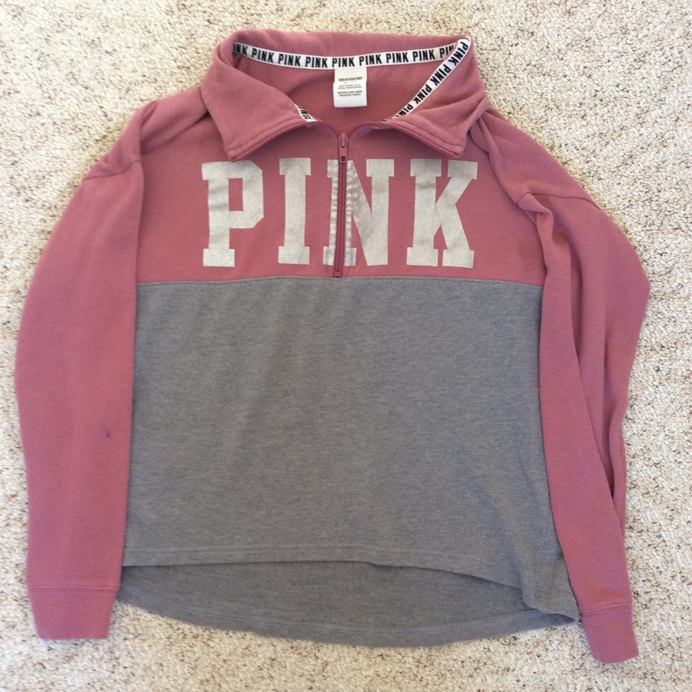 PINK quarter zip hoodie